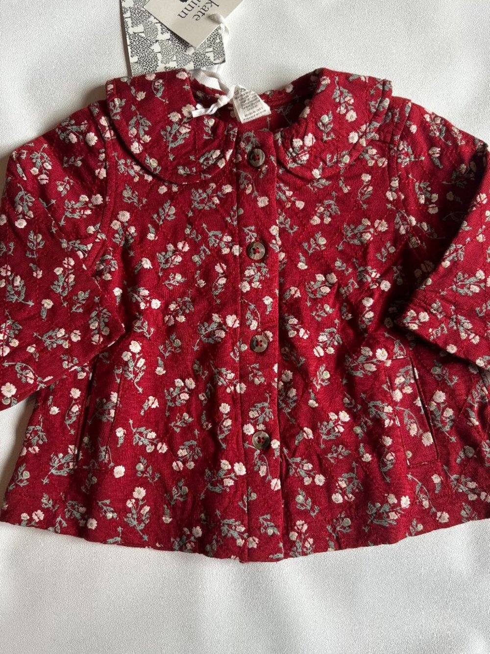 NWT Kate Quinn Bamboo Swing Jacket 3-6M Garden Tiny Chamomile Peter Pan Coat